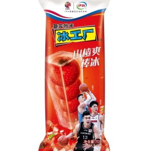 伊利冰工厂山楂爽棒冰冰片蜜桃经典怀旧雪糕