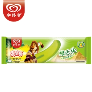 和路雪麦酷狮绿舌头苹果口味果冻冰淇淋批发 54g 36支