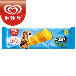 和路雪麦酷狮奇彩旋柠檬/柳橙口味果汁冰棍批发 71g 40支