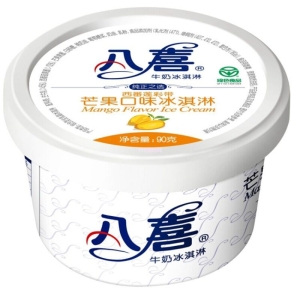 八喜 冰淇淋 芒果口味 90g*24杯 家庭装 桶装 量贩装