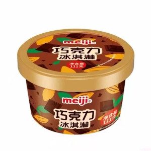 明治巧克力味冰淇淋杯装雪糕111g 12