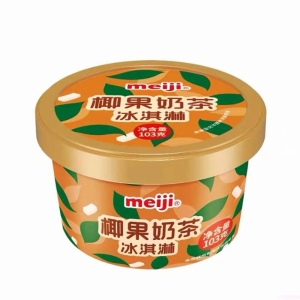 明治椰果奶茶冰淇淋杯装雪糕（珍珠奶茶）1