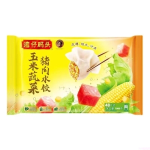 湾仔码头玉米蔬菜猪肉味水饺  8包 10