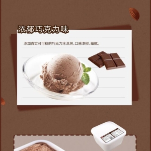明治餐饮大桶装雪糕巧克力味冰淇淋批发2.