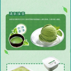 明治餐饮大桶装雪糕绿茶味冰淇淋批发2.1