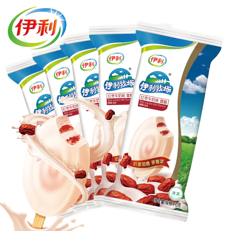 伊利牧场红枣牛奶味冰激凌冷饮脆皮雪糕冰淇淋批发 85g 35支(1)