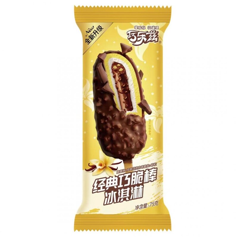 伊利 巧乐兹经典巧脆棒脆香饼巧克力脆皮雪糕冰淇淋冰激凌冷饮 75g 40支(1)
