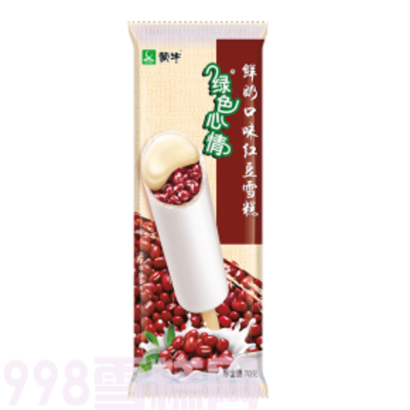 蒙牛绿色心情鲜奶红豆雪糕批发 70g 40支(1)